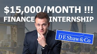 15000month finance internship  Top 3 Tips  Interview Questions  D E Shaw amp Co [upl. by Egroj41]