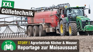 Agrarbetrieb Köcher amp Meuser  MeyerLohne Rekordia Gülletechnik  John Deere Traktoren  Ackerbau [upl. by Eisiam]