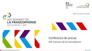 Conférence de presse du XIXe Sommet de la Francophonie [upl. by Aihsaei644]