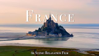 France 4K  Scenic Relaxation Film With Calming Music [upl. by Saticilef]