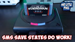 Mega Everdrive Pro Flashcart Sega Master System Save States On The Analogue Mega SG Testing [upl. by Aerdnua]