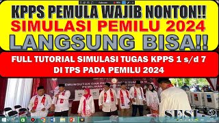 SIMULASI PEMILU 2024 GAMBARAN TUGAS KPPS PEMILU 2024  FULL TUTORIAL DI TPS PART  2 [upl. by Aleakim]