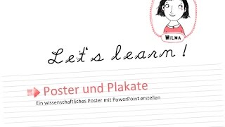 Wilmas Tutorials Poster erstellen mit Power Point [upl. by Aray]