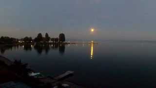 Mondaufgang in Immenstaad am Bodensee  Moonrise at Lake Constance [upl. by Setiram]