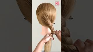 Easy Braided Low Bun Hairstyle Tutorial  Creative and Chic Hairstyle Idea for Girls [upl. by Anallij]