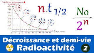 Demivie et décroissance radioactive complément  formule 1ère enseignement scientifique [upl. by Hsetih295]