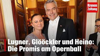 Lugner Glööckler und Heino Die Promis am Opernball  kronetv NEWS [upl. by Faber]