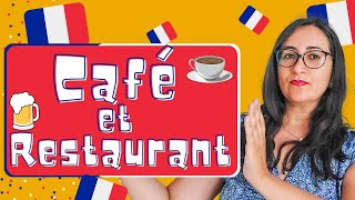 Au CAFÉ et RESTAURANT  Vocabulaire de français 🇨🇵 à connaître [upl. by Ecnarrot]