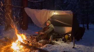 Winter Camping Thermal Cloak Super Shelter Plash Palatka Kelly Kettle [upl. by Htiffirg]