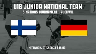 U18 Finland vs Germany  5Nations Tournament  Zuchwil SUI [upl. by Wilkinson]