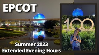 Beautiful Summer Day at Epcot 2023  Extended Evening Hours [upl. by Ennadroj]