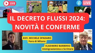 💥 DECRETO FLUSSI 2024 NOVITÀ CONFERME E CONSIGLI PRATICI [upl. by Ydarb]