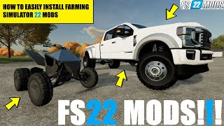 How To Easily Install Mods Into Farming Simulator 22  FS22Mods FarmingSimulator22 [upl. by Dopp]