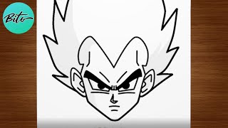 Como desenhar o VEGETA Dragon Ball passo a passo fácil e rápido [upl. by Krum448]