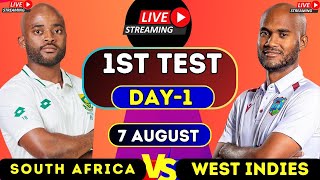 LIVE SOUTH AFRICA vs WEST INDIES 1ST TEST DAY 1  live wi vs sa day 1  wi vs sa test live [upl. by Medrek]