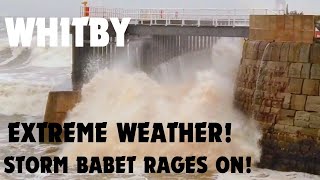 WHITBY  STORM BABET RAGES ON [upl. by Aay]