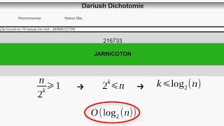 Recherche dichotomique dans un tableau trié [upl. by Grizelda]