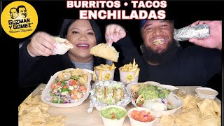 GUZMAN Y GOMEZ MEXICAN MUKBANG  TACOS ENCHILADAS amp BURRITOS [upl. by Hiltan]