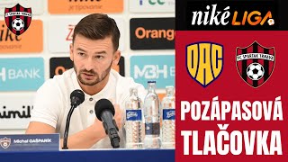 Tlačová konferencia  FC DAC Dunajská Streda vs FC Spartak Trnava [upl. by Nylyrehc304]