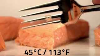 Sous vide salmon at different temperatures [upl. by Kimmie]