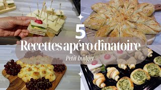 5 Idées Recettes Apéro Dinatoire Petit Budget [upl. by Jandy]