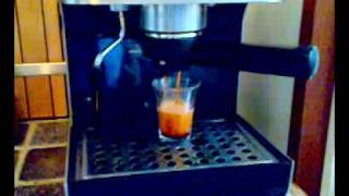 Espresso shot from Saeco non pressurized portafilter [upl. by Romo]