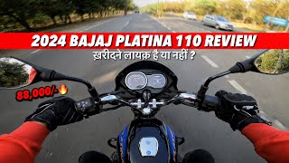 New Bajaj Platina 110 Detailed Ride Review  Price Features Mileage Top Speed [upl. by Llewop]