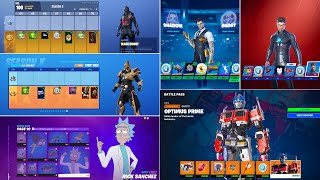 Evolution of Fortnite Battle Pass Chapter 1 Season 2  Chapter 4 Season 3 [upl. by Carthy]