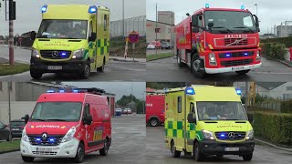 Plusieurs départs Pompiers Hannut ZDS Hesbaye vers interventions [upl. by Bornstein]