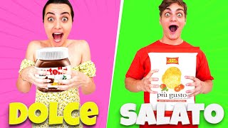 MANGIAMO SOLO CIBO DOLCE VS SALATO CHALLENGE 24 ORE [upl. by Yarod791]