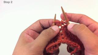 How to Knit the Knit One Purl One Knit One Double Increase k1 p1 k1 [upl. by Gunar27]