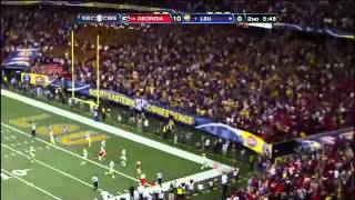 Honey Badger Punt Return  Tyrann Mathieu of LSU 62 Yard Touchdown SEC Championship Game [upl. by Romulus177]