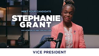 Meet The Candidates Vice President  Stephanie Grant [upl. by Adlih]