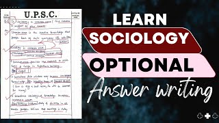 Learn to write sociology optional answer sociologyforupsc [upl. by Ahsemrak]