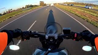 Triumph Trident 660 CS Racing full system exhaust daily riding [upl. by Lhadnek817]