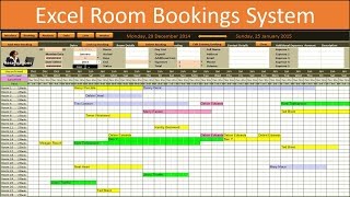 Excel Room Bookings Calendar [upl. by Hindu]