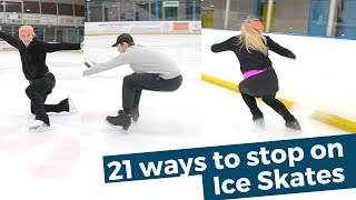 21 ways to stop on ice skates [upl. by Niko]