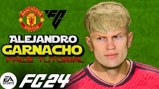 EA FC 24 ALEJANDRO GARNACHO FACE TUTORIAL CREATION LOOKALIKE  PRO CLUBS amp CAREER MODE [upl. by Nlocnil]