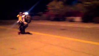 Yamaha FZ6r Wheelie 1st 2nd and 3rd gear shift through [upl. by Amluz]