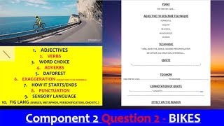 EDUQAS GCSE English Language Paper 2 Question 2  LANGUAGE question Cycling [upl. by Llebana]