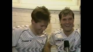 FA Cup Quarter Final 1987 Post Match Interviews  Chris Waddle amp Glenn Hoddle [upl. by Nguyen46]