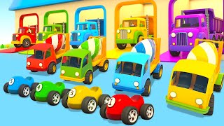 Vamos aprender as cores Coleção de carros Desenhos animados em português [upl. by Konopka]