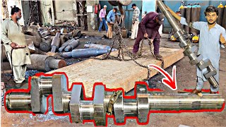 Make 3 cylinder crankshaft for Ammonia Compressor with limited source and limited tool [upl. by Hescock]