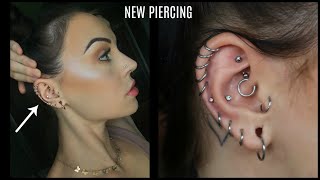 helix piercing aftercare  how i healed my helix piercing [upl. by Naej]