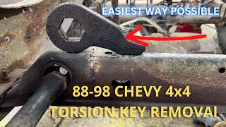 How to REMOVE Rusty Torsion Keys Easily  8898 Chevy 4x4 [upl. by Lustick]