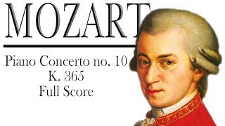 Mozart Piano Concerto No 10  Full Score [upl. by Filmore121]