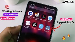 How To Remove Zipped Apps In Samsung  Uninstall Zipped Apps  No Root  Samsung Zipped Apps Remove [upl. by Tenahs627]