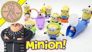 2017 Despicable Me 3 Minions McDonalds Happy Meal Toys Full Set [upl. by Milicent]