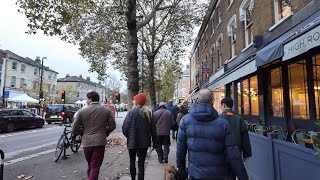 Walking London  Hammersmith to Chiswick via King St amp Chiswick High Rd  November 2023 [upl. by Creigh]