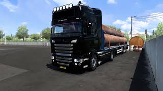 Scania V8 Open pipe with Lepidas Team exhaust system V20 Update  ETS2 143 [upl. by Brower709]